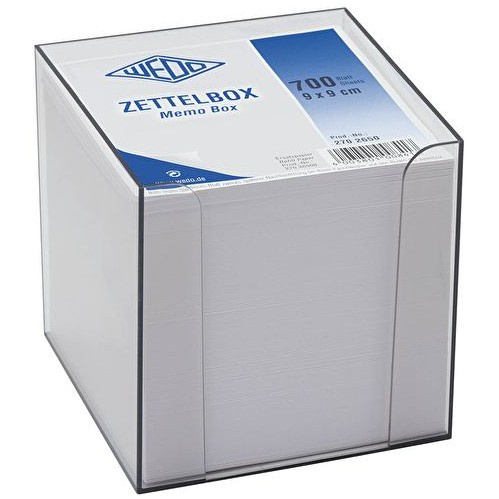 WEDO Zettelbox gefüllt 9.5 x 9.5 cm ra