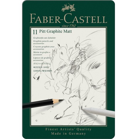 FABER-CASTELL Set Pitt Graphite Matt 11er Metalletui