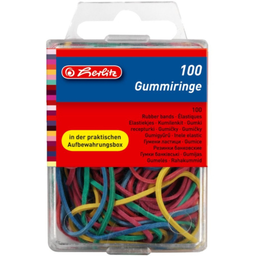 Herlitz Gummiring 100er Box 20-70mm Durchmesser