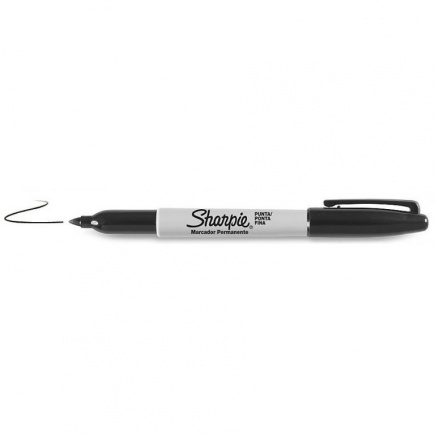Sharpie Marker Fein Rundspitze schwarz 12 Stück