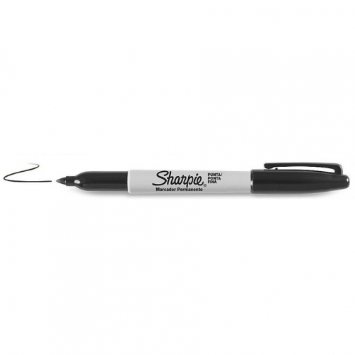 Sharpie Marker Fein Rundspitze schwarz 12 Stück