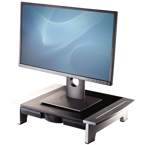 Fellowes Office Suites Standard Monitor Ständer Schwarz - Silber