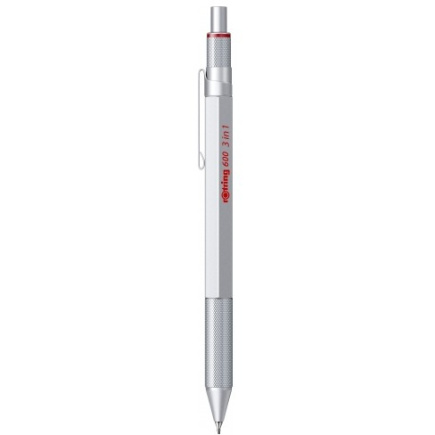 ROTRING Feinminenst. 600MULTI 3in1 Silb.0.5 Kug. bl/r Geschenkbox