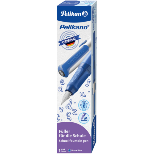 Pelikan Pelikano Füller Original für Rechtshänder Blau M