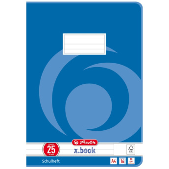 Herlitz Hefte x.book A4/16 Lin.25 FSC Mix