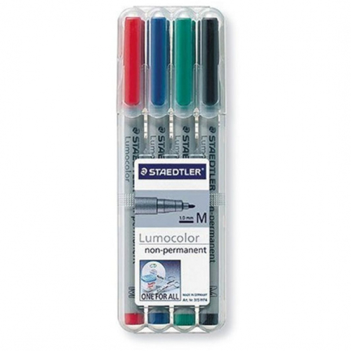 STAEDTLER Folienstift Lumocolor M nonperm 4St