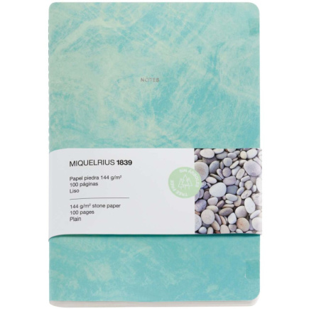 Miquelrius STONE PAPER Notizbuch A5 Blanco GREEN Grün (Speditionsversand)