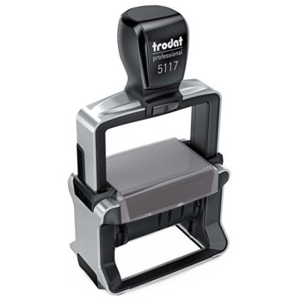 WEDO Stempel Datum m. Wortband Trodat 5117 Prof. Edelstahl