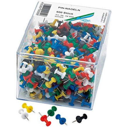 WEDO Pinnadeln Diaboloform in 600er Klarsichtdose