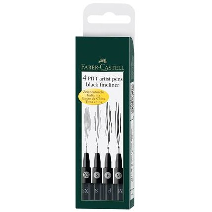 FABER-CASTELL Tuschestift Pitt Artist Pen Farbe 199 4x 21259750