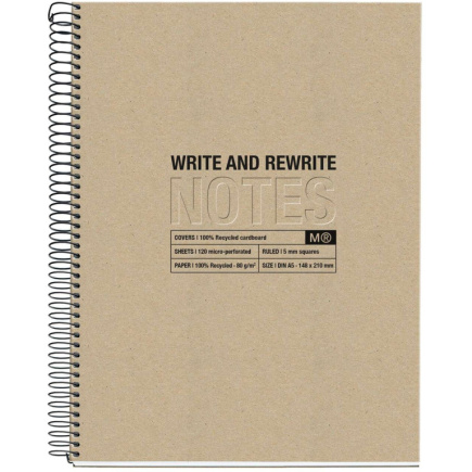 Miquelrius Notizblock BEIGE Recycle A5 80 Blatt (Speditionsversand)