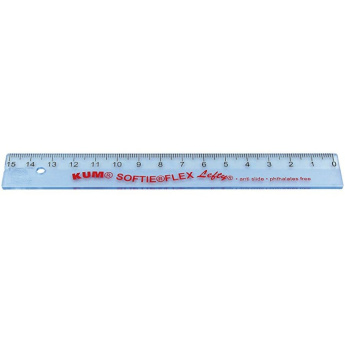 WEDO Lineal 15 cm für Linkshänder KUM Lefty L1 Softie Flex