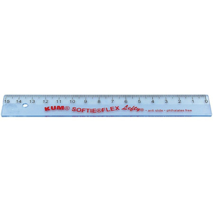 WEDO Lineal 15 cm für Linkshänder KUM Lefty L1 Softie Flex