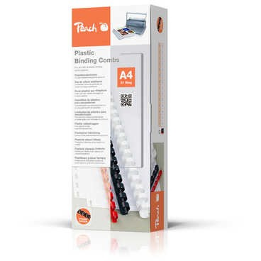 Peach Binderücken weiß 10mm 100er-Pack