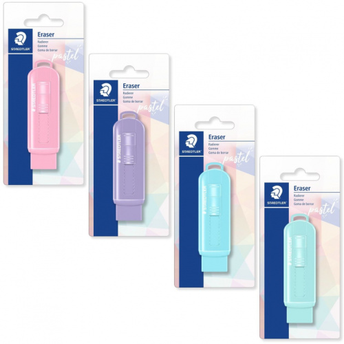 STAEDTLER Radierer mit Schiebehülle Pastell