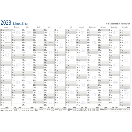 STAEDTLER Jahresplaner Lumocolor year planner 2026 A3 Format