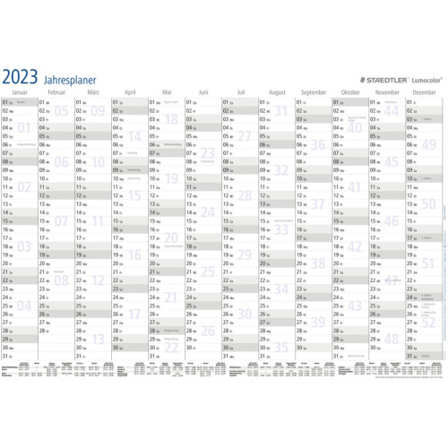 STAEDTLER Jahresplaner Lumocolor year planner 2026 A3 Format