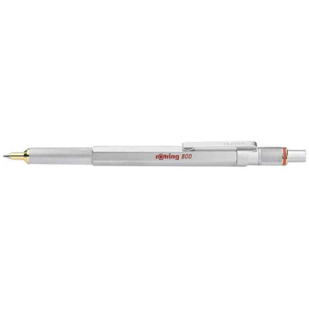 ROTRING Kugelschreiber 800 Silber. M-Schwarz Geschenkbox