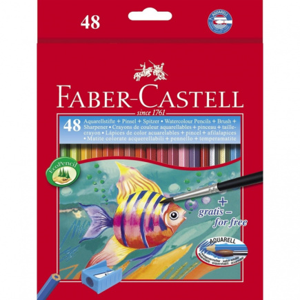 FABER-CASTELL Buntstift Kinder Aquarell 48erKartonetui