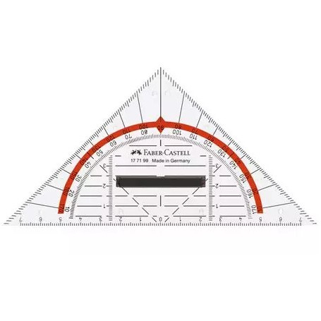 FABER-CASTELL Geometrie-Dreieck klein mit Griff 14cm