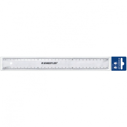 STAEDTLER Lineal 30cm Kunstst. transp.