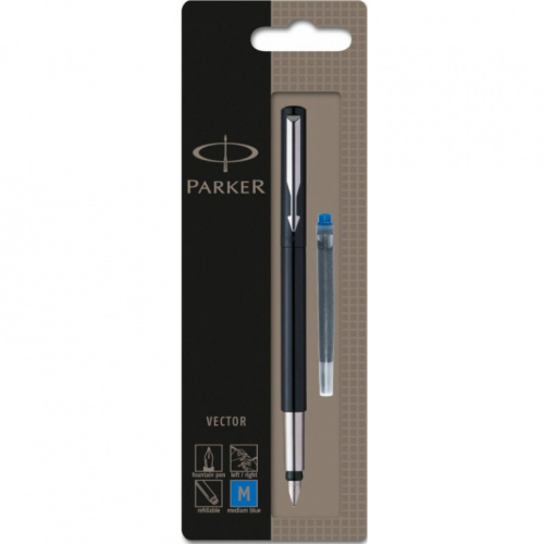 PARKER Füller VECTOR Schwarz M Blau Blister