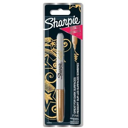 Sharpie Metallic Marker Permanent F 1.4mm Gold 1er Blister
