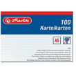 Herlitz Karteikarte A5 liniert weiß 100er Packung