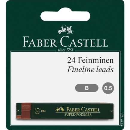 FABER-CASTELL Feinmine Super-Polymer 0.5mm B 2x BK