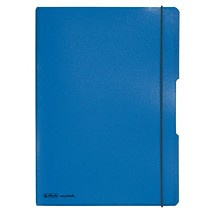 Herlitz Notizheft my.book flex A4 PP 2x 40Bl. kar/lin blau