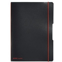 Herlitz Notizheft my.book flex A4 PP 2x 40Bl. kar/lin schwrz