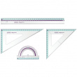 Herlitz Geometrieset 4tlg. Lineal.Winkelmesser.2xGeodreieck