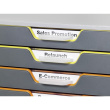 DURABLE Schubladenbox VARICOLOR 10Fächer Etiketten mehrfbg