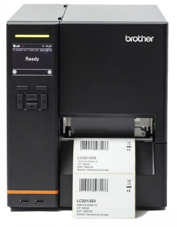 BROTHER TJ-4420TN 4-INCH INDUSTRIAL HIGH VOLUME LABEL PRINTER, 203 DPI, 14 IPS, USB, SERIAL, LAN + USB-HOST, LCD-DISPLAY