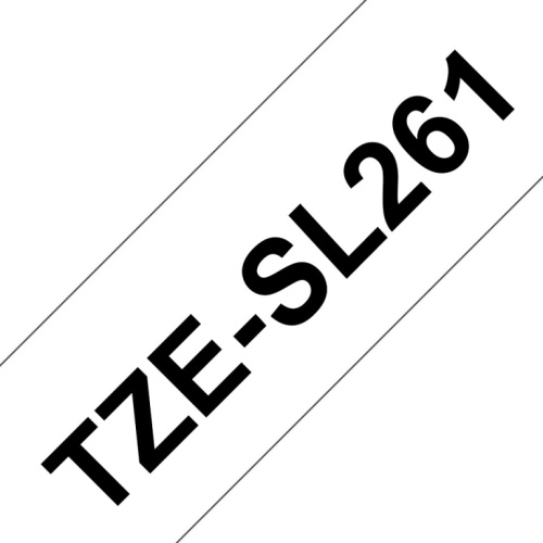 Brother TZE-SL261 label-making tape Must on Valge