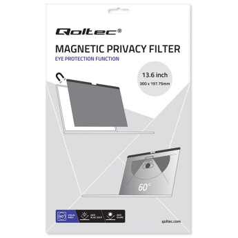 Qoltec GDPR Privacy Filter for MacBook Air 13.6'' | Magnetic | Eye protection