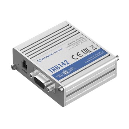 Teltonika TRB142003000 Gateway, 2G/3G/4G LTE (Cat 1), Equipped with RS232 for serial communication | LTE Gateway | TRB142 | No Wi-Fi | Ethernet LAN (RJ-45) ports 0 | Mesh Support No | MU-MiMO No | 2G/3G/4G | Antenna type 1 x SMA for LTE | 1 x Virtual