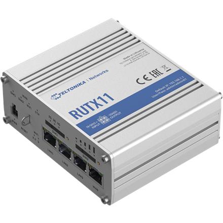 Industrial Router 4G LTE Cat6 DualSIM | RUTX11 | 802.11ac | 867 Mbit/s | 10/100/1000 Mbit/s | Ethernet LAN (RJ-45) ports 4 | Mesh Support No | MU-MiMO Yes | 4G | Antenna type 2xSMA for LTE, 2xRP-SMA for WiFi, 1xRP-SMA for Bluetooth, 1xSMA for GNSS | 1 |