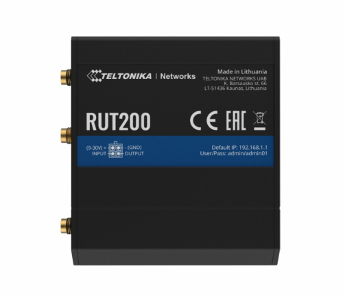 TELTONIKA Router 4G/LTE RUT200 (Cat 4), 3G, 2G, WIFI