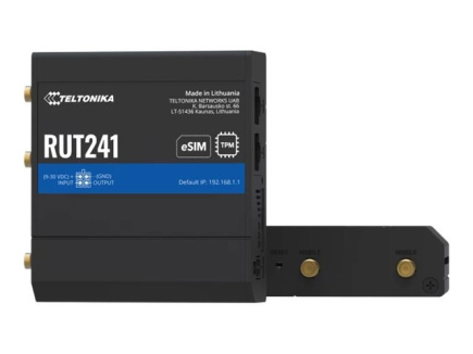 Teltonika RUT241 eSIM | Industrieller 4G-LTE-Router | Cat 4, 2x RJ45 100Mb/s, eSIM Cellular network router