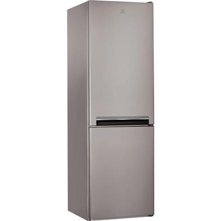 INDESIT | Refrigerator | LI9 S2E X | Energy efficiency class E | Free standing | Combi | Height 201.3 cm | Fridge net capacity 261 L | Freezer net capacity 111 L | 39 dB | Stainless Steel