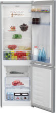 BEKO Refrigerator RCSA270K40SN, Energy class E, Height 171cm, Inox