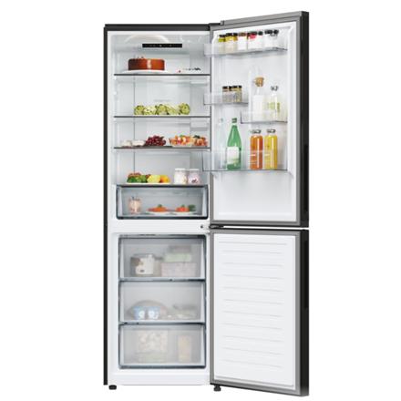 Candy Refrigerator | CNCQ2T618EB | Energy efficiency class E | Free standing | Combi | Height 185 cm | No Frost system | Fridge net capacity 235 L | Freezer net capacity 120 L | 38 dB | Black