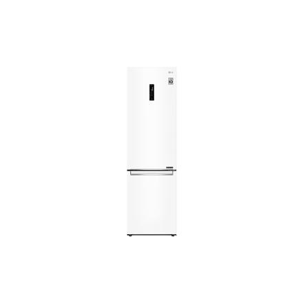 LG | Refrigerator | GBB72SWDMN | Energy efficiency class E | Free standing | Combi | Height 203 cm | No Frost system | Fridge net capacity 277 L | Freezer net capacity 107 L | Display | 36 dB | White