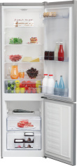 BEKO Refrigerator RCSA300K40SN, Energy class E, Height 181 cm, Inox