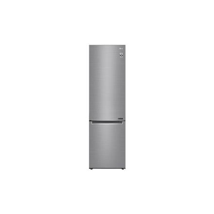 LG | Refrigerator | GBB72PZEMN | Energy efficiency class E | Free standing | Combi | Height 203 cm | No Frost system | Fridge net capacity 277 L | Freezer net capacity 107 L | 36 dB | Silver