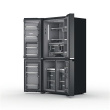 Whirlpool Refrigerator | WQ9I FO2BX EF | Energy efficiency class E | Free standing | Side by side | Height 187.6 cm | No Frost system | Fridge net capacity 355 L | Freezer net capacity 237 L | Display | 41 dB | Black