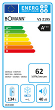 Jahekülmik Bomann VS2195W, valge