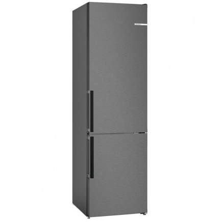 Bosch, NoFrost, 363 L, kõrgus 203 cm, must roostevaba teras - Külmik / KGN39VXCT