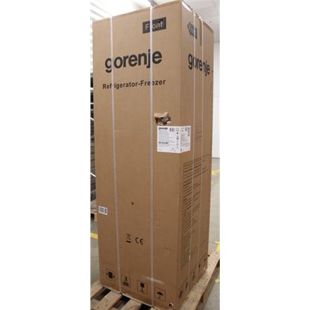 Renew.  | Gorenje | N619EAW4 | Energy efficiency class E | Free standing | Combi | Height 186 cm | No Frost system | Fridge net capacity 207 L | Freezer net capacity 97 L | Display | 39 dB | White | DAMAGED PACKAGING, DENT ON FRONT DOOR
